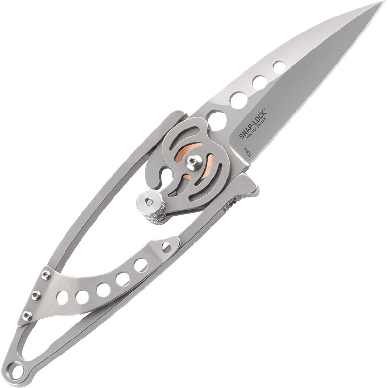 CRKT Snap Lock 폴딩 포켓 나이프 : Gentleman Everyday Carry, 새틴 블레이드, 혁신적인 Snap Lock Mechanism Skeletonized Handle, Quick Release Lanyard 5102N