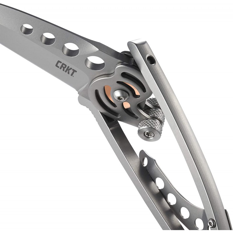 CRKT Snap Lock 폴딩 포켓 나이프 : Gentleman Everyday Carry, 새틴 블레이드, 혁신적인 Snap Lock Mechanism Skeletonized Handle, Quick Release Lanyard 5102N