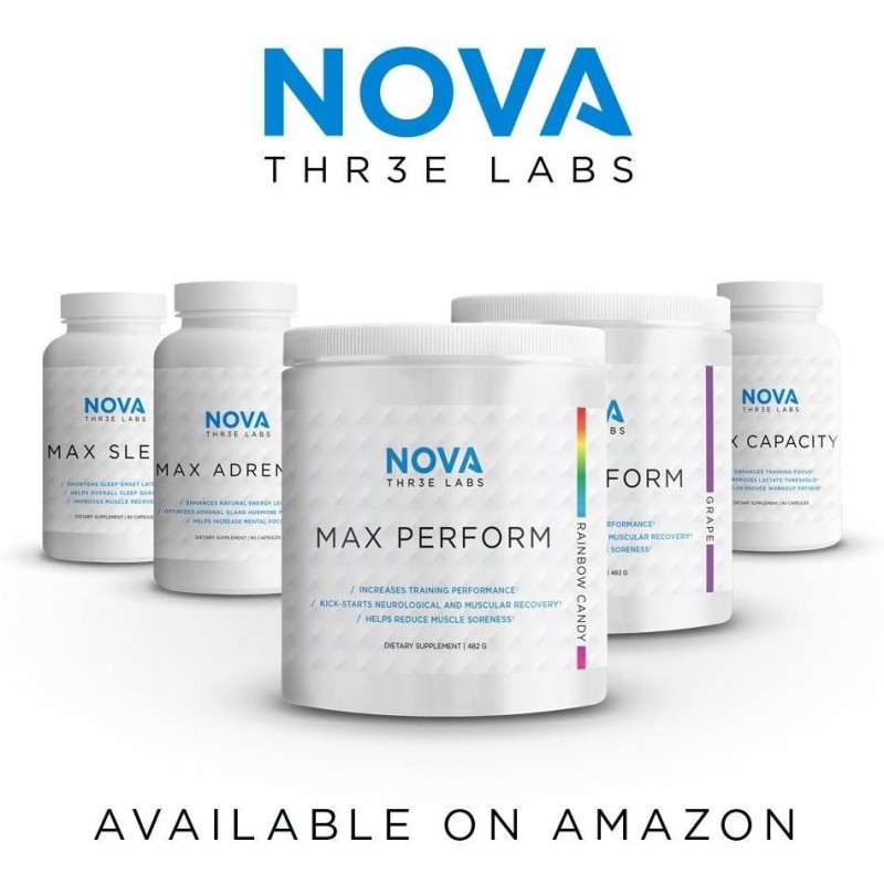 NOVA Three Labs | 최대 부신 2.0 | 에너지 향상, 호르몬 최적화, 정신 집중력 향상 및 복지 향상 | 30 인분