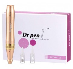 Dr.pen Ultima M5 Microneedling 펜 직업적인 피부 공구, 다기능 재충전 용 무선 자동 나노 칩 치료 시스템, 12pcs 보충 바늘 Cartidges를 가진 영원한 Derma 펜 메이크업 펜.