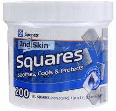 Spenco 2nd Skin Squares 물집, 핫스팟 및 피부 자극에 대한 진정 보호, 젤 스퀘어 200 카운트
