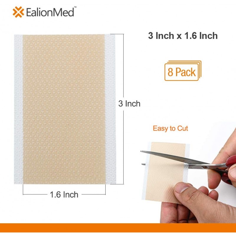 EalionMed 실리콘 시트, 비대성 , 켈로이드 , C 섹션  3``x 1.6 ''8 시트 팩에 대한 