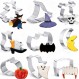 보아오 9 PCs 할로윈 쿠키 커터 세트 샌드위치 쿠키 커터 스테인레스 스틸 쿠키 쿠키 쿠키 커터 모양 할로윈 파티 부엌 홈 파티 용품