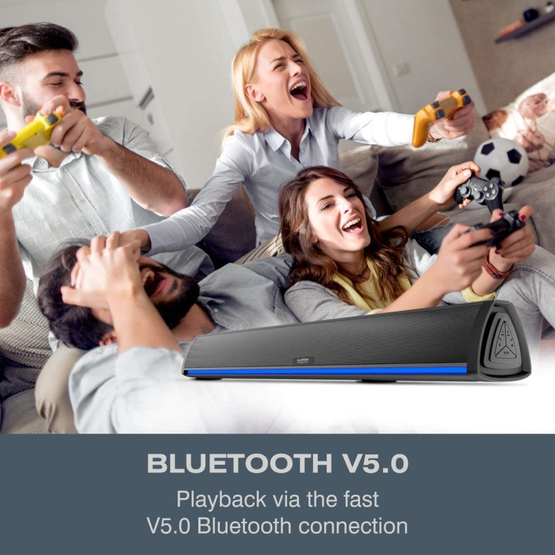 TV용 사운드바, RGB LED 디스플레이가 있는 컴퓨터용 PC 스피커 블루투스, 에어 튜브 및 2.0 채널, 게임용 리모컨이 있는 무선, PC 및 TV용 무선