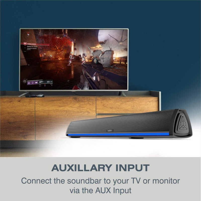 TV용 사운드바, RGB LED 디스플레이가 있는 컴퓨터용 PC 스피커 블루투스, 에어 튜브 및 2.0 채널, 게임용 리모컨이 있는 무선, PC 및 TV용 무선