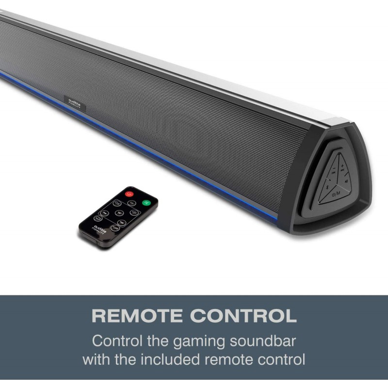 TV용 사운드바, RGB LED 디스플레이가 있는 컴퓨터용 PC 스피커 블루투스, 에어 튜브 및 2.0 채널, 게임용 리모컨이 있는 무선, PC 및 TV용 무선