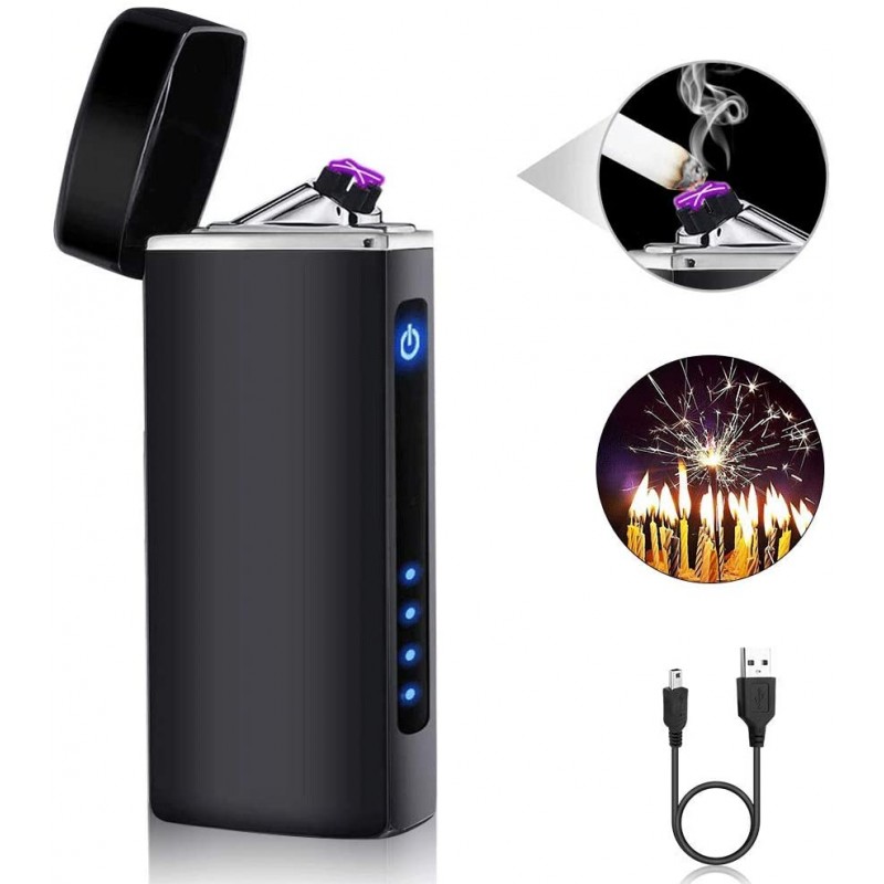 ASANMU 전기 라이터 USB, 아크 라이터 USB 충전식 터치 스크린 플라즈마 라이터 전기 라이터 아크 전자 라이터 방풍, 아버지 남자 아빠를위한 선물