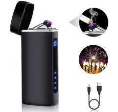 ASANMU 전기 라이터 USB, 아크 라이터 USB 충전식 터치 스크린 플라즈마 라이터 전기 라이터 아크 전자 라이터 방풍, 아버지 남자 아빠를위한 선물
