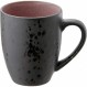 BITZ 커피머그, 석기컵, 손잡이가 달린 커피잔, 세트(4개), 투톤, 30cl 앰버, 퍼플, 라이트 레드, 크림