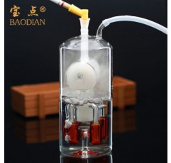 Baodian 풍차 물담뱃대 이중 필터 유리 물파이프 액세서리세트 색상랜덤