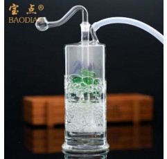 Baodian 유리 물담뱃대 음소거 필터 물파이트세트 색상랜덤