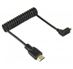 ATOMOS 아토모스 L자형 Micro to Full HDMI 케이블 컬 가공 30cm(45cm 연장 대응) ATOMCAB007 | ATOMOS | 가전&카메라