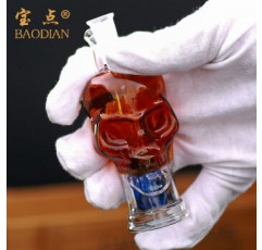Baodian 해골 유리 필터 물담뱃대 색상랜덤