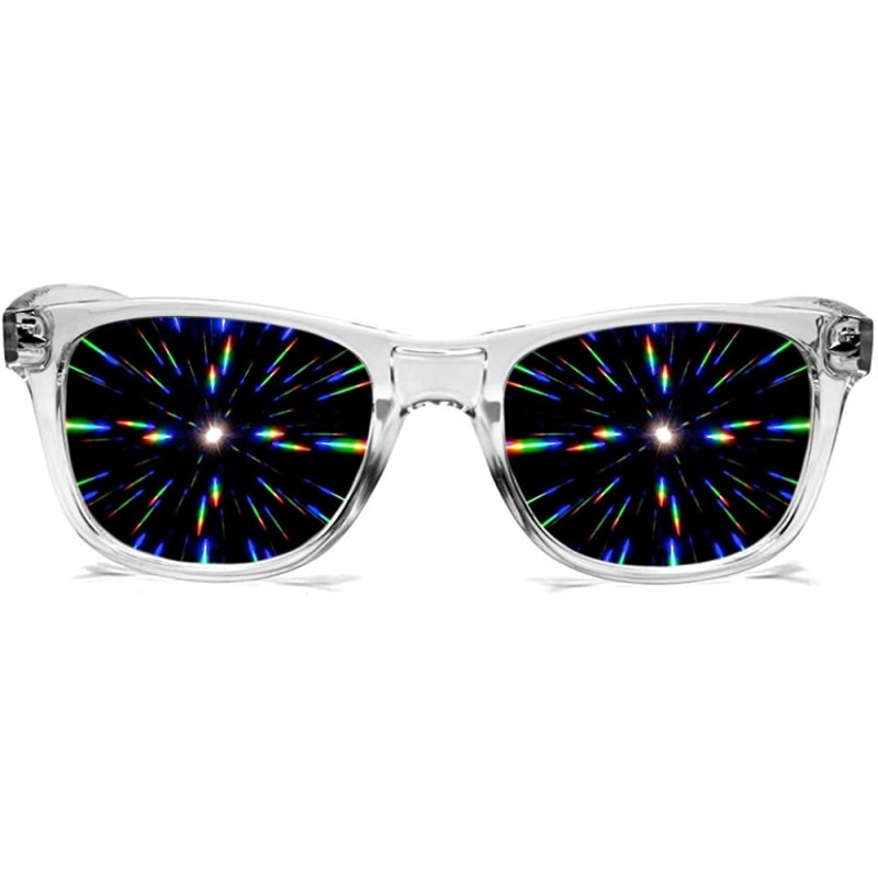 GloFX Ultimate Diffraction Glasses - 3D 프리즘 효과 EDM Rainbow 만화경 스타일 Rave 선글라스