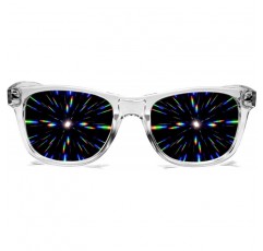 GloFX Ultimate Diffraction Glasses - 3D 프리즘 효과 EDM Rainbow 만화경 스타일 Rave 선글라스