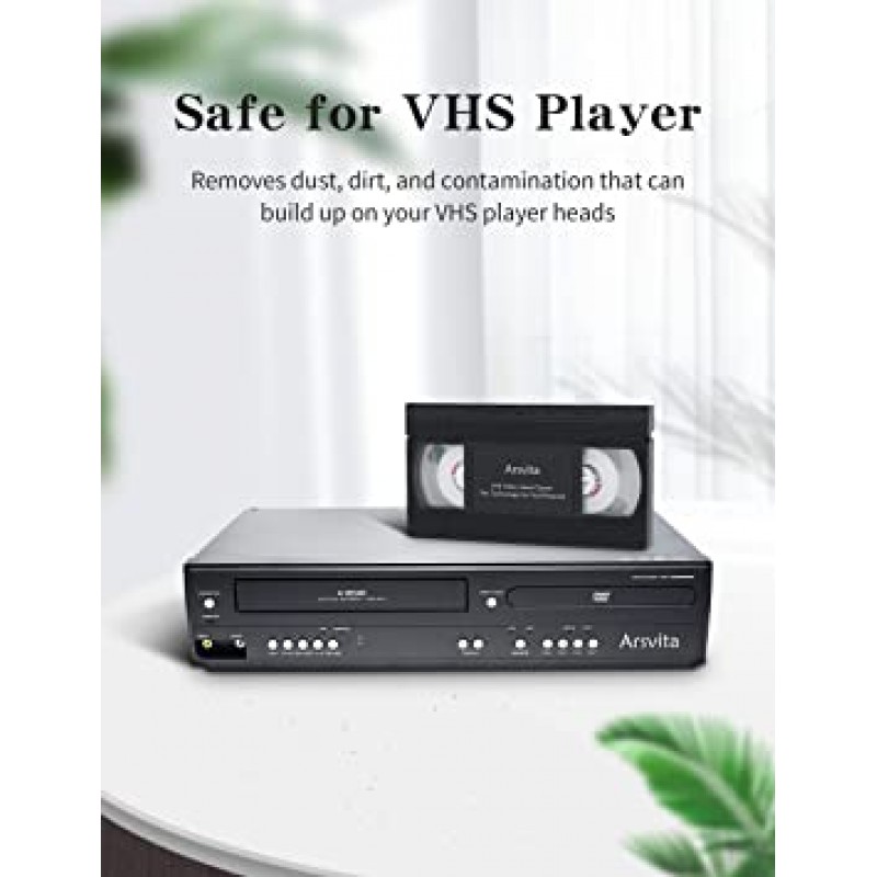 VHS/VCR 플레이어용 Arsvita VHS 비디오 헤드 클리너