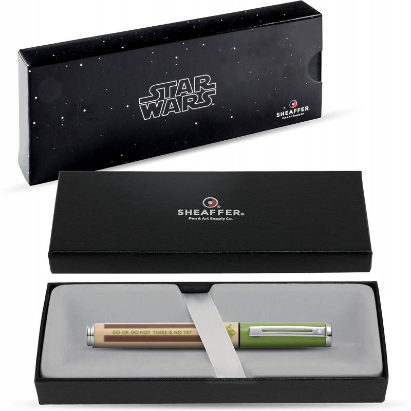 Sheaffer Pop Star Wars 요다 만년필, 크롬 트림 및 미디엄 펜촉 포함