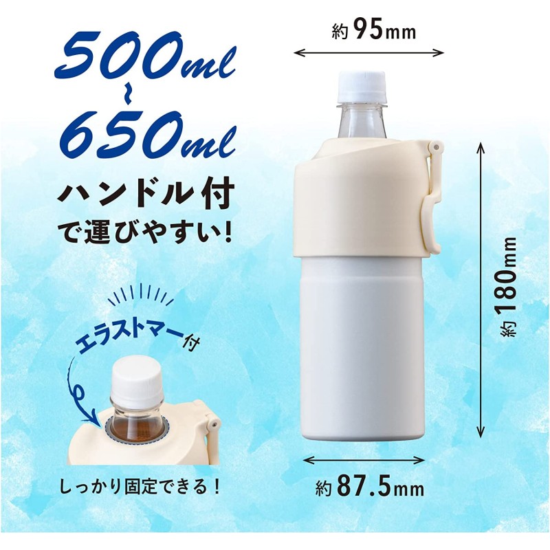 아틀라스 보틀 인병 페트병 홀더 보냉 손잡이 부착 진공 단열 500ml~650ml용 아이보리 ABIB-EIV | Atlas | 홈 & 키친 통판