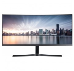 SAMSUNG CH890 시리즈 34형 울트라와이드 QHD(3440x1440) 컴퓨터 모니터, 100Hz, 곡선형, HDMI, USB-C, 높이 조절 스탠드, 3년 보증(LC34H890WGNXGO)