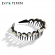 Evita Peroni 수정 다이아몬드 플아워 여성 머리띠 미끄럼 방지 헤어 액세서리