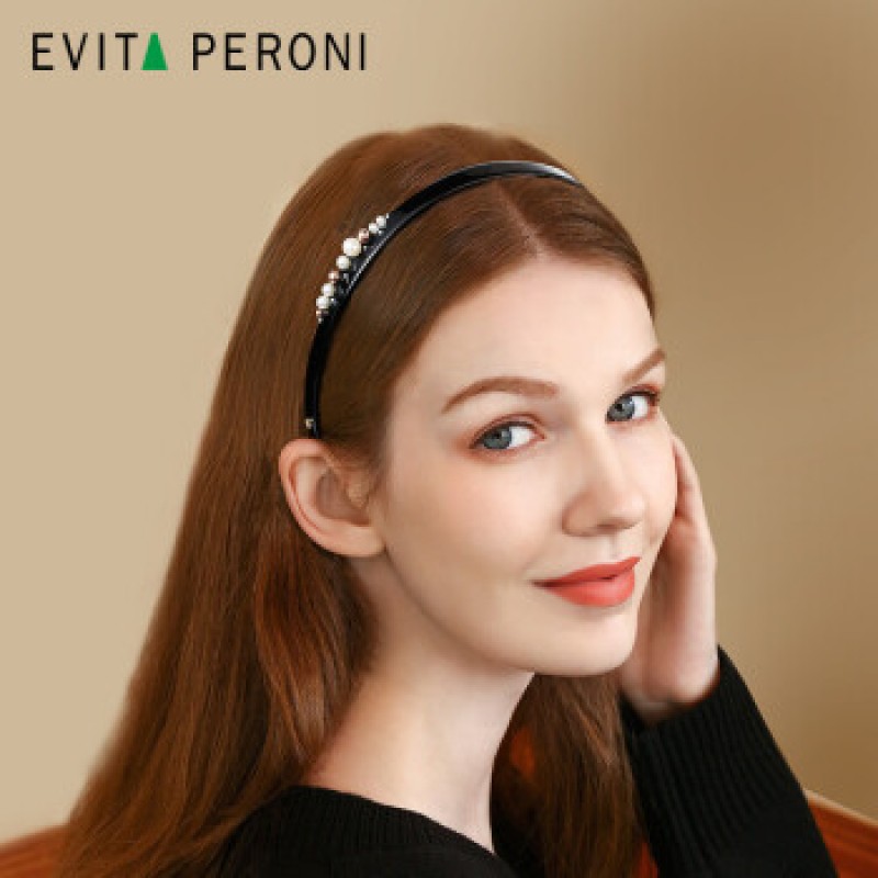 Evita Peron 레트로 메탈 라지 헤어 클립+헤어핀+머리띠 블랙 3종 선물세트