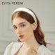Evita Peroni 화이트 로맨틱 넓은 챙 진주 머리띠 신부 웨딩 헤어액세서리