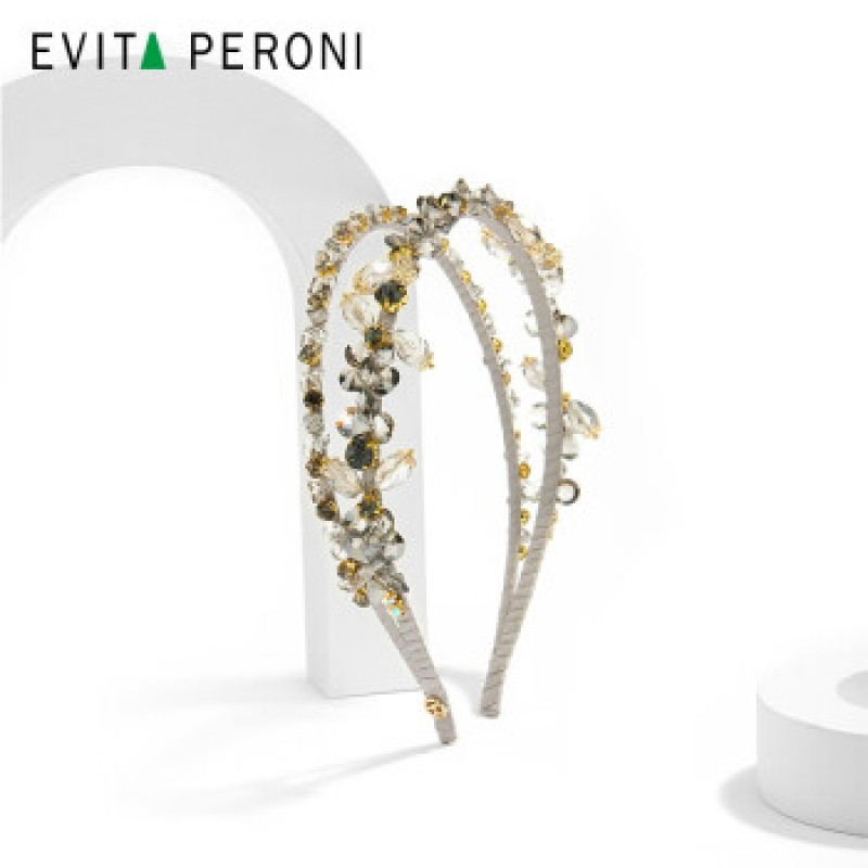 Evita Peroni 고품질 플라워 크리스탈 머리띠 발렌타인 데이 선물
