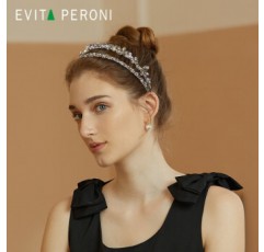 Evita Peroni 고품질 플라워 크리스탈 머리띠 발렌타인 데이 선물