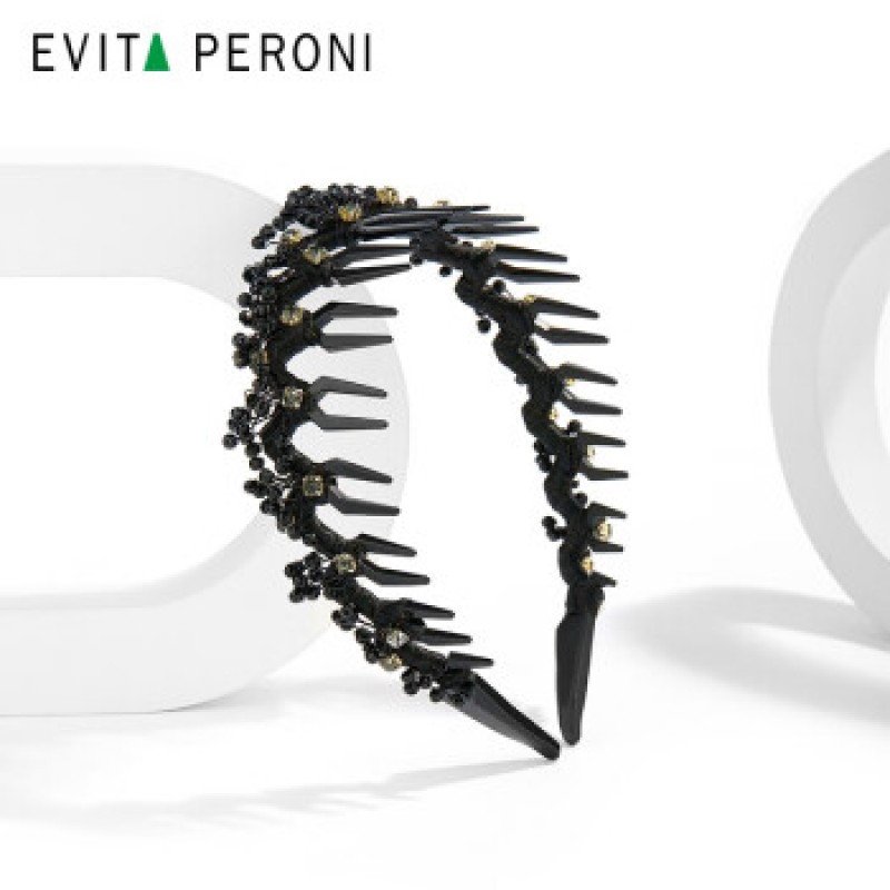 Evita Peroni 고급 크리스탈 크라운 여성 머리띠