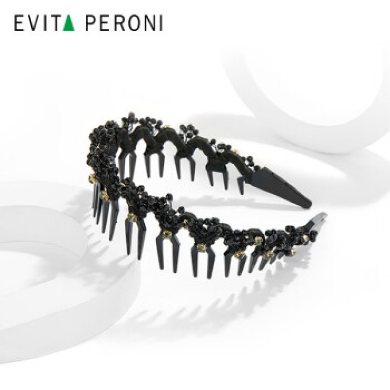 Evita Peroni 고급 크리스탈 크라운 여성 머리띠