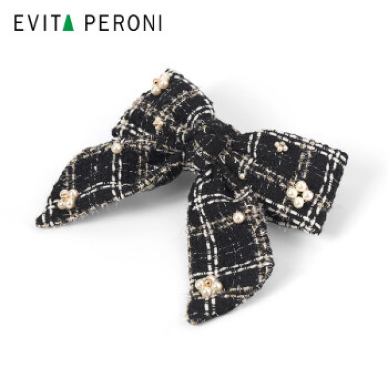 Evita Peroni 격자 무늬 머리띠+머리핀 3종세트