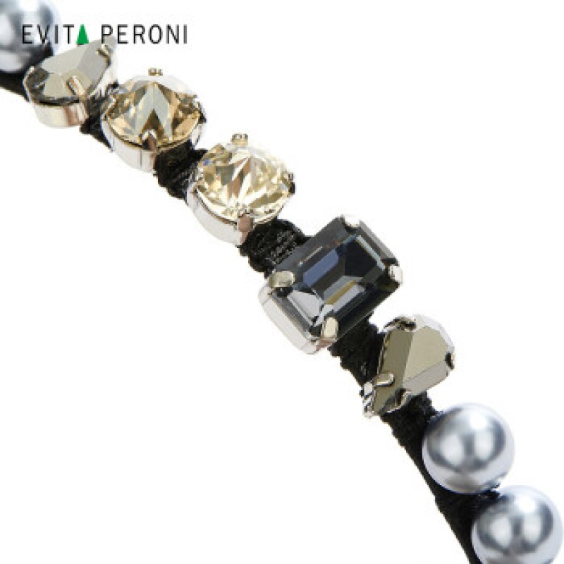Evita Peroni 여성 레트로 진주 머리띠 헤어핀 3종세트