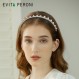 Evita Peroni 럭셔리 여성 진주 크라운 머리띠 양면 착용 신부 헤어 액세서리