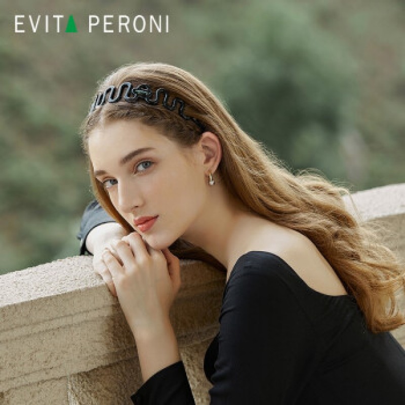 Evita Peroni 불규칙한 물결 모양 머리띠 여성 미끄럼 방지 헤어 액세서리