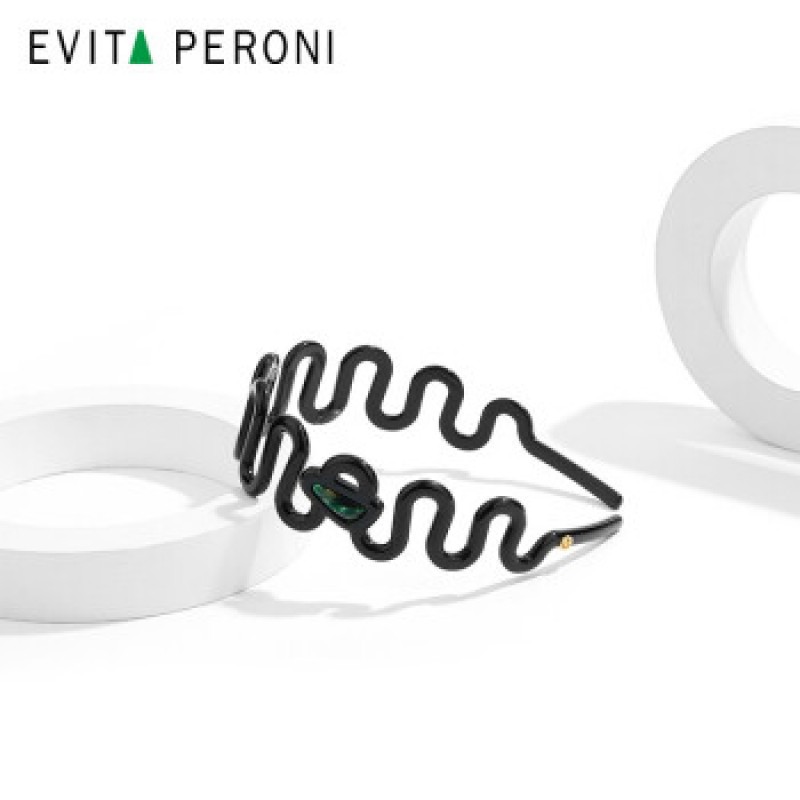 Evita Peroni 불규칙한 물결 모양 머리띠 여성 미끄럼 방지 헤어 액세서리