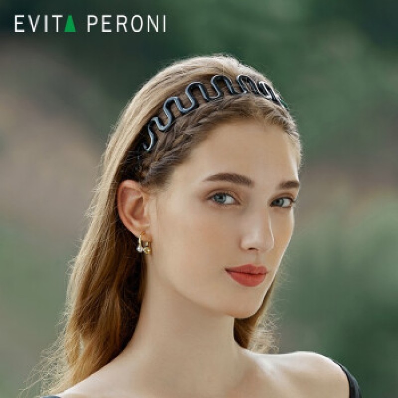 Evita Peroni 불규칙한 물결 모양 머리띠 여성 미끄럼 방지 헤어 액세서리
