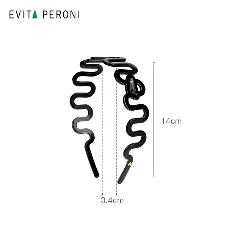Evita Peroni 불규칙한 물결 모양 머리띠 여성 미끄럼 방지 헤어 액세서리