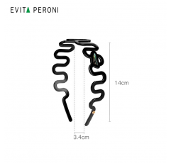Evita Peroni 불규칙한 물결 모양 머리띠 여성 미끄럼 방지 헤어 액세서리