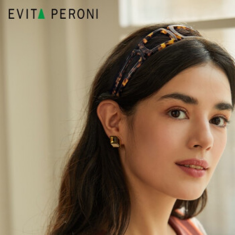 Evita Peroni 가을 겨울 여성용 레트로 머리띠 헤어 액세서리