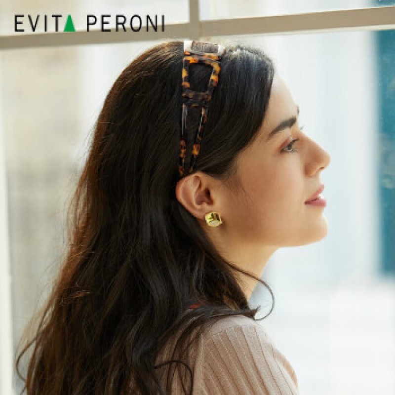 Evita Peroni 가을 겨울 여성용 레트로 머리띠 헤어 액세서리