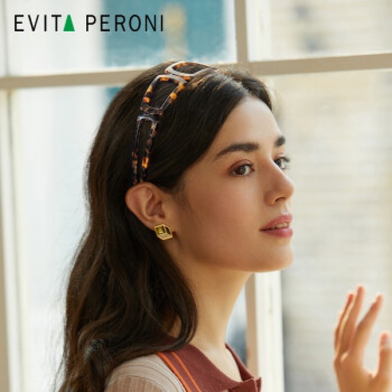 Evita Peroni 가을 겨울 여성용 레트로 머리띠 헤어 액세서리