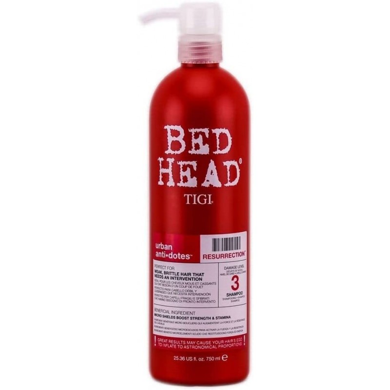 Tigi Bed Head – Urban Antidotes Resurrection, 손상 모발용 샴푸, 750ml