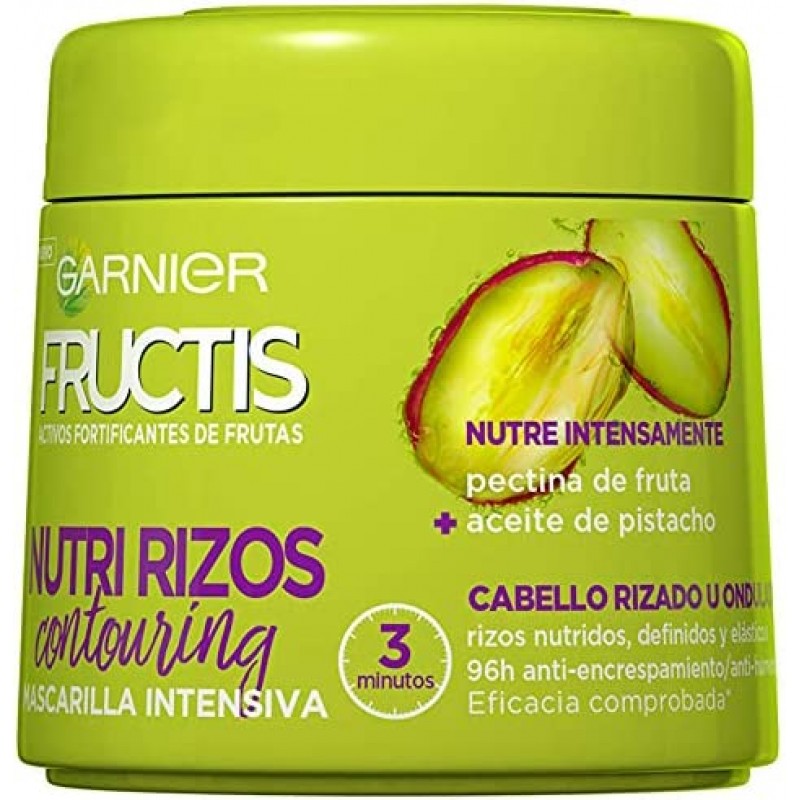 Garnier Fructis 컨투어링 강화마스크 영양 공급 및 정의, 과일 펙틴 및 피스타치오 오일 함유 - 300 ml