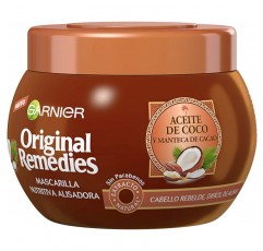 Garnier Original Remedies 코코넛 오일 및 버터 마스크 - 반항적이고 스트레이트하기 힘든 모발용 - 300 ml