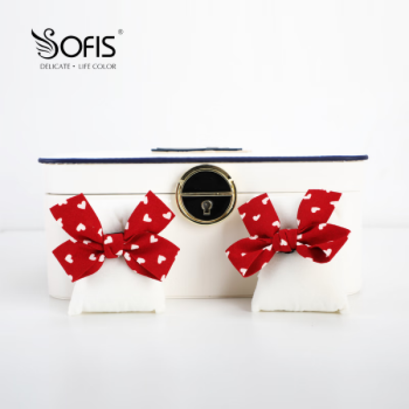 SOFIS 팬더 소녀 헤어 액세서리 보석 주얼리 보관함 화이트