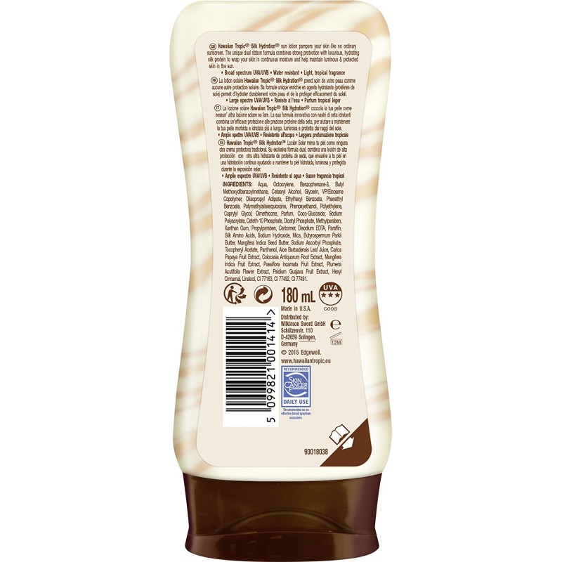 Hawaiian Tropic Silk Hydration Protective - 모이스춰라이징 높은 프로텍션, SPF 30, 180ml