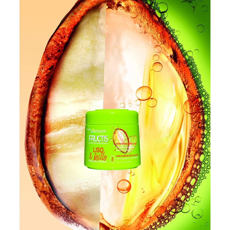 Garnier Fructis Smooth & Shine Fortifying Hair Mask 액체 식물성 케라틴 및 아르간 오일 함유 - 300ml