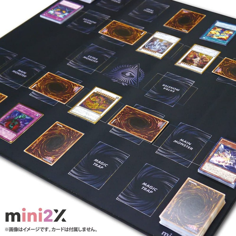 mini2x TCG 유희왕 카드 용 유희왕 용 고무 플레이 매트 배틀 필드 풀 사이즈 60 × 60cm 케이스 포함 카드 공급 |