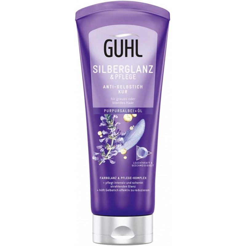 Guhl Silver 샤인 트리트먼트 및 케어 효과적으로 노란 톤 감소 200ml