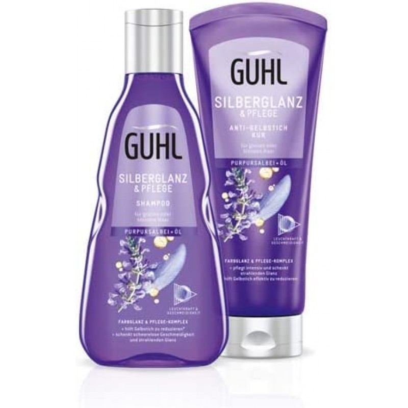 Guhl Silver 샤인 트리트먼트 및 케어 효과적으로 노란 톤 감소 200ml